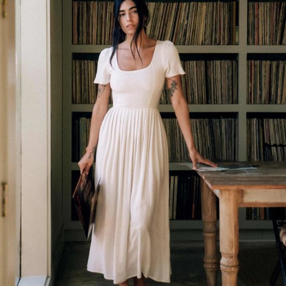 Christy Dawn Cream Midi Dress - Picture 1 of 12